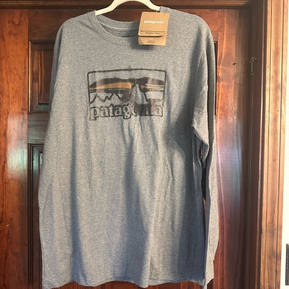Patagonia Blue Long Sleeve Tee New with Tag - Picture 1 of 3